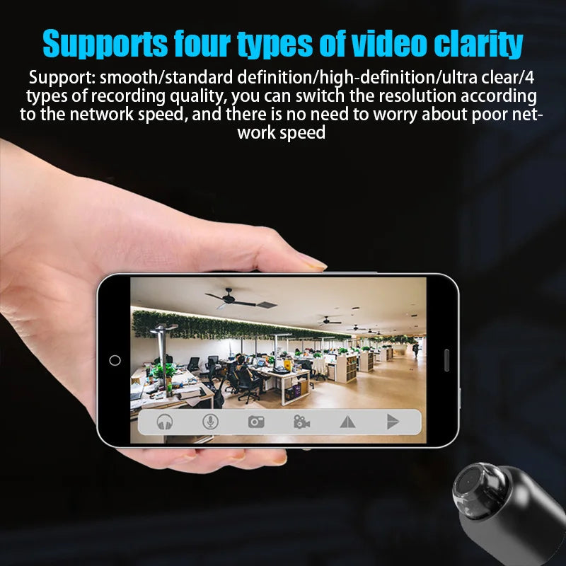 "Mini WiFi Camera 1080P HD – Night Vision, Motion & Sound Detection"