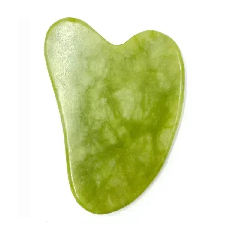 "Rodillo de Jade Natural y Gua Sha para Masaje Facial y Corporal"