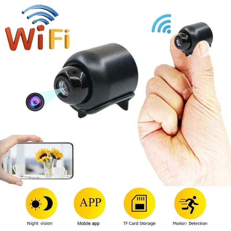 "Mini WiFi Camera 1080P HD – Night Vision, Motion & Sound Detection"