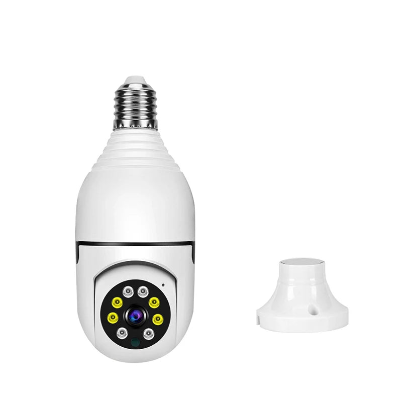 "Cámara WiFi 4G E27 3MP con Seguimiento AI y Visión 360°"