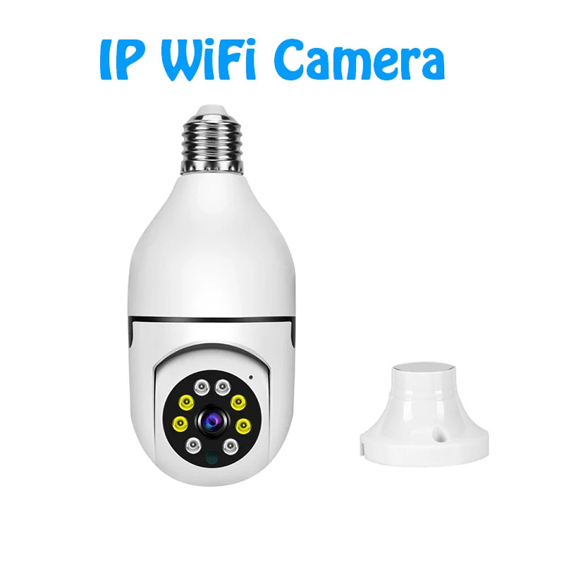 "Cámara WiFi 4G E27 3MP con Seguimiento AI y Visión 360°"